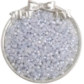 Lavender purple faceted glass seed beads with aurora borealis finish for DIY jewelry - 4mm 10g/Pack (Approx. 150 Pieces) / Light Gray