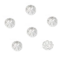 Coppette per perline a fiore argento traforate per gioielli fai-da-te e braccialetti - Stile #08 / 6mm / Argento Spesso