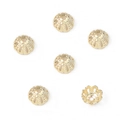 6pz copriperle a fiore traforato placcati oro 14k per gioielli e bracciali fai da te - Stile #08 / 6mm / Placcato Oro 14K