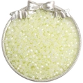 Faceted light yellow AB glass beads for DIY jewelry making in a silver plate - 4mm (10g/Pack, approx 150 Pieces) / Yellow