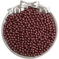 4mm dark red glass pearls in a silver bow tray for DIY jewelry making and beading - 4mm Aperture Approx 1mm 10g/Pack Approx 100 Beads / Burgundy