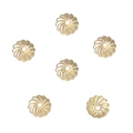 Distanziatori a spirale dorati per gioielli, 6 pezzi di perline in metallo placcato 14k - Stile #11 / 8mm / Placcato Oro 14K