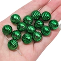 Perles citrouilles vertes en acrylique métallisé pour création de bijoux DIY - Vert / 14mm (5 Pièces/Paquet)