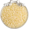 Faceted cream iridescent glass seed beads for DIY jewelry making in silver tray - 4mm 10g/Pack (Approx. 150 Pieces) / Orange