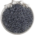 4mm dark blue transparent glass seed beads for DIY handmade jewelry in silver tray - Black(DJ25)