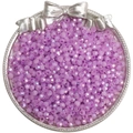 Faceted light purple AB glass seed beads in a vintage tray for DIY jewelry making - 4mm 10g/Pack (Approx. 150 Pieces) / Purple