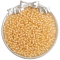 Perle di vetro sfaccettate da 4mm giallo pallido per gioielli fai-da-te su vassoio - Confezione da 10g / Giallo