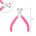 Pink DIY jewelry end nipper tool with 10cm non-slip handle and polished steel head - Pink - End Nipper Pliers