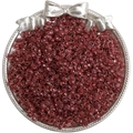 Perle di vetro sfaccettate da 4mm bordeaux in vassoio d'argento per gioielli DIY - Confezione da 10g / Borgogna