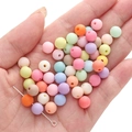 Ματ ακρυλικές χάντρες macaron για κατασκευή DIY βραχιολιών και κολιέ κοσμημάτων - Τυχαία Μικτά Χρώματα