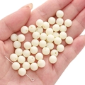 Creamy matte acrylic 8mm round spacer beads for handmade DIY jewelry crafting - 8mm (100pcs/Pack) / Beige