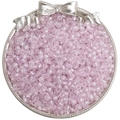 4mm light purple faceted glass seed beads for DIY jewelry making on a silver tray - 10g/Pack (Approx 140 Pcs, 4mm, Hole 1mm) / Pink Purple