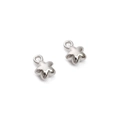 Gepolijste zilveren CCB sterbedeltjes met geïntegreerde lussen voor DIY-sieraden - Bloem / Set van 30 / Zilver