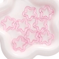 Pendentifs étoiles roses en acrylique translucide pour colliers et porte-clés DIY - Rose Rouge