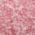 Perline a forma di arachide in acrilico rosa satinato con foglia oro per gioielli - 4x6mm (10g/Confezione) / Rosa Acceso (BSD825)