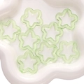 Eight light green translucent acrylic star pendants for DIY crafts in a cloud-shaped tray - 20 Pieces/Pack (30mm) / Green