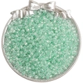 Light green faceted 4mm glass beads for DIY jewelry making in a decorative tray - 10g/Pack (Approx 140 Pcs, 4mm, Hole 1mm) / Green