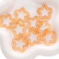 Translucent amber acrylic hollow star charms for DIY necklace and jewelry making - 20 Pieces/Pack (30mm) / Orange Red