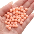 8-10mm matte acrylic round beads in apricot pink for DIY jewelry and necklaces - 8mm (100pcs/Pack) / Creamy Green
