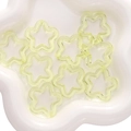 Translucent yellow acrylic hollow star pendants for DIY jewelry making and keychains - 20 Pieces/Pack (30mm) / Yellow