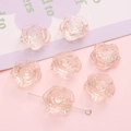Perle rosa a forma di rosa da 18mm in resina traslucida per gioielli fai da te - Verde Pallido