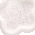 Set of clear acrylic hollow star pendants for DIY jewelry making on white tray - 20 Pieces/Pack (30mm) / Clear
