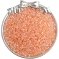 Faceted 4mm peach glass beads for DIY jewelry making displayed in a silver tray - 10g/Pack (Approx 140 Pcs, 4mm, Hole 1mm) / Orange Red