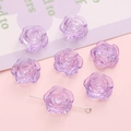 Perle di rose in resina traslucida viola chiaro per gioielli fai da te e artigianato - Viola