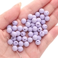 8-10mm light purple matte acrylic round beads for DIY handmade jewelry crafts - Medium Purple