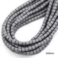 6mm square grey polymer clay beads for DIY necklace and bracelet jewelry making - 6x6mm / Gray