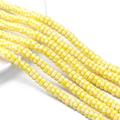 Perles en pâte polymère rayées jaune et blanc 6x3mm pour création de bijoux DIY - 39cm/Fil Environ 110pcs 6x3mm Ouverture 1mm / Jaune Gingembre