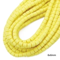 6x6mm bright yellow cylindrical polymer clay beads for DIY jewelry and necklace making - 6x6mm / Light Yellow