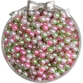 Perles d'imitation ABS dégradées de 4 à 10mm pour bijoux DIY dans un plateau décoré - 4mm / Série Rose Blanc Vert Clair