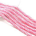 Pink and white striped flat cylinder polymer clay spacer beads for DIY jewelry making - 39cm/Strand Approx 110pcs 6x3mm Aperture 1mm / Pink