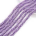 6mm lila und weiß gestreifte Polymer-Ton-Perlen für DIY-Armbänder und Bastelbedarf - 6x3mm / Lila