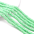 6x3mm green and white striped polymer clay spacer beads for DIY jewelry making - 39cm/Strand Approx 110pcs 6x3mm Aperture 1mm / Green