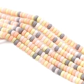 Macaron color 6x3mm polymer clay disc beads in yellow, pink, grey and cream for DIY jewelry - 39cm/Strand Approx 110pcs 6x3mm Aperture 1mm / Yellow Series