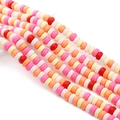 6mm colorful polymer clay disc beads in red, pink, and yellow for DIY jewelry making - 39cm/Strand Approx 110pcs 6x3mm Aperture 1mm / Orange Yellow Series