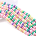 6x3mm pastel macaron mixed color heishi clay beads for DIY jewelry bracelet making - 39cm/Strand Approx 110pcs 6x3mm Aperture 1mm / Macaron Series