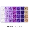 Kit perles Heishi 6mm violettes en boîte 24 compartiments pour bijoux DIY 4120pcs - 6mm / Violet Dégradé