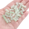 Cuentas de vidrio con forma de bambú en degradado verde y blanco para joyería DIY - 20 Piezas/Paquete (6x12mm) / Degradado Verde Blanco (Shanlan)