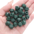 Solid dark green 10mm octagonal wooden beads for DIY handmade jewelry and necklaces - 10mm (10 Pcs/Pack) / Dark Green