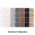 Kit de perles heishi 6mm en argile polymère tons neutres et entretoises dorées, 4120pcs - 6mm / Dégradé Gris