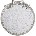 4mm white matte glass seed beads for DIY jewelry making neatly presented on tray - 4mm (0.5mm Hole, 10g/Pack, Approx 110 Pcs) / White