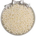 Creamy white 4mm mineral glass seed beads for DIY handmade jewelry and necklaces - 4mm (0.5mm Hole, 10g/Pack, Approx 110 Pcs) / Beige