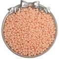Matte peach pink 4mm mineral glass seed beads for DIY jewelry in silver tray - 4mm (0.5mm Hole, 10g/Pack, Approx 110 Pcs) / Orange