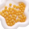 Perles de lotus en résine jaune ciselée texture ambre pour bijoux DIY - Lotus (11mm) / 2 Pièces/Paquet (Trou env. 1,5 mm) / Orange