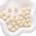 Charmantes perles en résine en forme de lapin blanc pour bijoux DIY - Lapin (15x12mm) / 2 Pièces/Paquet (Trou env. 1 mm) / Beige