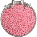 Pastel pink 4mm mineral glass seed beads for DIY jewelry making in a silver tray - 4mm (0.5mm Hole, 10g/Pack, Approx 110 Pcs) / Deep Pink