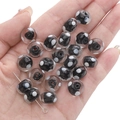 Handmade black glass beads with white polka dots for DIY jewelry making accessories - 12x8mm (1 Piece/Pack) / Black Polka Dot